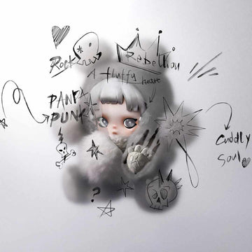 Skullpanda Punk Panda Plush Doll