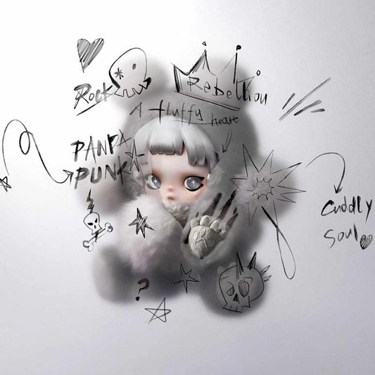 Skullpanda Punk Panda Plush Doll