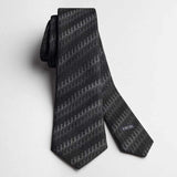 Oblique Trio Black Silk Tie