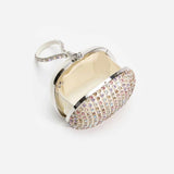 Crystal Top Handle Multi Clutch Bag