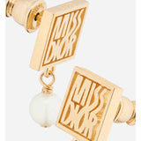 Miss Dior White Resin Pearls Earrings