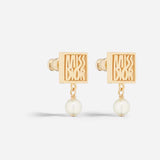 Miss Dior White Resin Pearls Earrings