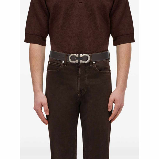 Gancini Brown/Black Reversible Belt