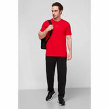 Squared Logo Embroidered Red T-Shirt