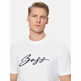 Logo Signature Print White T-Shirt