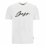 Logo Signature Print White T-Shirt