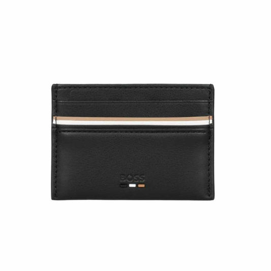 Logo Striped Black Cardholder