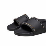 Rockstud Black Slides