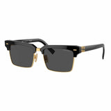 Logo Plaque Square Black Sunglasses