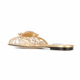 Crystal Embellished Gold Slides