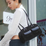 Chubby Nylon Black Shoulder Bag