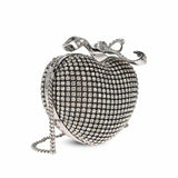 Heart-Shape Silver Micro Bag