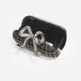 Crystal Embellished Black Clutch Bag