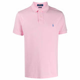 Logo Embroidered Pink Polo Shirt