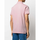 Logo Embroidered Pink Polo Shirt