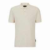 x Porsche Check Structure Cream Polo-Shirt