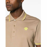 Medusa Embroidered Sand Polo-Shirt