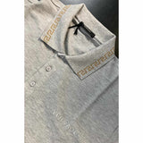 Greca Collar Grey Polo-Shirt