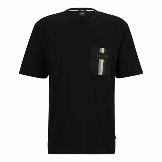 Pocket Striped Black T-Shirt