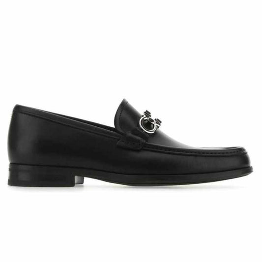 Reversible Gancini Black Loafers
