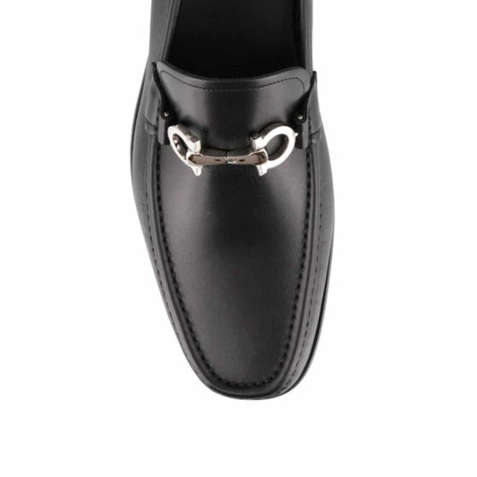 Reversible Gancini Black Loafers