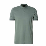 Stealth Collar Striped Green Polo-Shirt