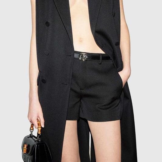 GG Marmont Thin Black Belt