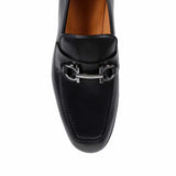 Gancini Black Penny Loafers