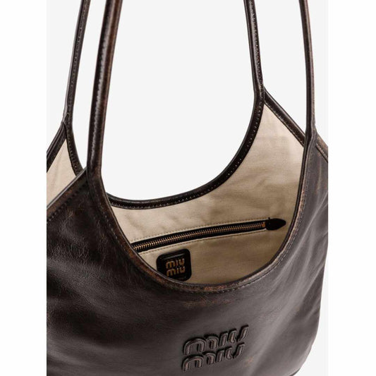 Ivy Leather Black Shoulder Bag