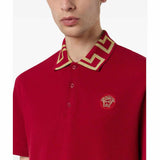 Greca Collar Red Polo-Shirt