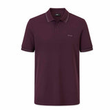 Stealth Collar Striped Purple Polo-Shirt