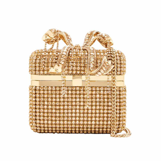 Crystal Vanity Gold Case Bag