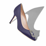 Hangisi Decollete 90mm Navy Pumps