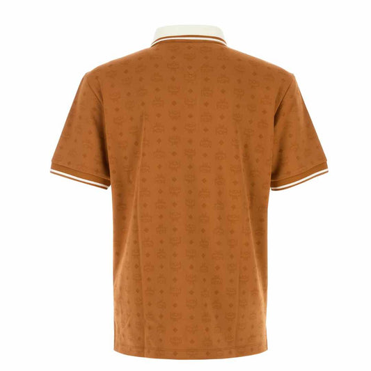 Monogram Print Cognac Polo-Shirt