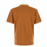 Monogram Print Cognac Polo-Shirt