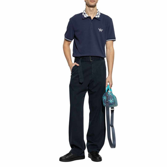 Stretch Nero Piquet Navy Polo-Shirt