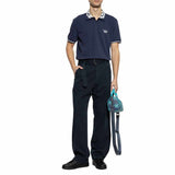 Stretch Nero Piquet Navy Polo-Shirt