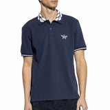 Stretch Nero Piquet Navy Polo-Shirt