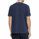Stretch Nero Piquet Navy Polo-Shirt