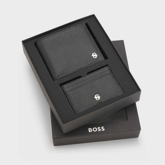 Double B Monogram Black Wallet Gift Set
