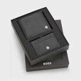 Double B Monogram Black Wallet Gift Set