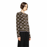 GG Jacquard Bouclé Wool Green Cardigan