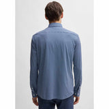 Monogram Print Blue Shirt