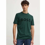 Logo Suede Dark Green T-Shirt