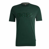 Logo Suede Dark Green T-Shirt
