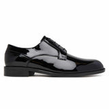 Leather Glossy Black Derby Loafers