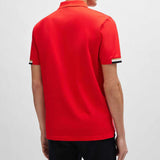 Rubberish Logo Print Red Polo-Shirt