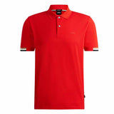 Rubberish Logo Print Red Polo-Shirt