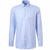 Floral Patterned Blue Shirt