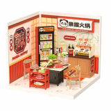 Rolife Panda Hotpot Miniature House
